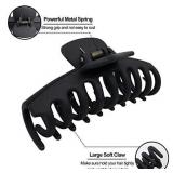 Set of 2 Large Hair Clips for Thick Thin Hair, Matte Non-slip for Women and Girls, Jaw and Banana Hair Clips with Strong Hold** both are black