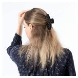 Set of 2 Large Hair Clips for Thick Thin Hair, Matte Non-slip for Women and Girls, Jaw and Banana Hair Clips with Strong Hold** both are black