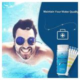 Pool and Spa Test Strips - 100 ct - 7 Way Test Kit for Free Chlorine, Total Chlorine, Bromine, Total Hardness, Total Alkalinity, pH and Cyanuric Acid Test - Maintain water quality ** different brand