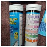 Pool and Spa Test Strips - 100 ct - 7 Way Test Kit for Free Chlorine, Total Chlorine, Bromine, Total Hardness, Total Alkalinity, pH and Cyanuric Acid Test - Maintain water quality ** different brand