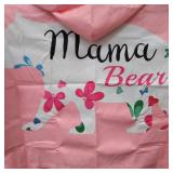HOODED BEACH TOWEL * PINK MAMMA BEAR
