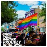 ANLEY Set of 2 Rainbow Flags 10.2 x 1.8m 6 Stripes - Vivid Colors and UV Resistant - Canvas Head and Double Stitching - Polyester Banner with Brass Grommets 1.2 x 1.8 m