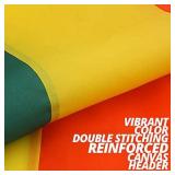 ANLEY Set of 2 Rainbow Flags 10.2 x 1.8m 6 Stripes - Vivid Colors and UV Resistant - Canvas Head and Double Stitching - Polyester Banner with Brass Grommets 1.2 x 1.8 m