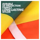 ANLEY Set of 2 Rainbow Flags 10.2 x 1.8m 6 Stripes - Vivid Colors and UV Resistant - Canvas Head and Double Stitching - Polyester Banner with Brass Grommets 1.2 x 1.8 m