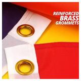 ANLEY Set of 2 Rainbow Flags 10.2 x 1.8m 6 Stripes - Vivid Colors and UV Resistant - Canvas Head and Double Stitching - Polyester Banner with Brass Grommets 1.2 x 1.8 m