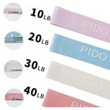 Pido Yoga Resistance Bands 4 Pack Home Fitness Stretching Strength Training Physical Therapy Pilates Exercise Flexible Bands 4 Pack