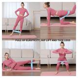 Pido Yoga Resistance Bands 4 Pack Home Fitness Stretching Strength Training Physical Therapy Pilates Exercise Flexible Bands 4 Pack