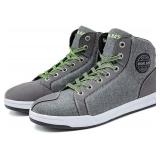 IRON JIA Motorcycle Shoes Men Streetbike Casual Accessories Breathable Protective Gear Powersport Anti-slip Footwear US Size 10