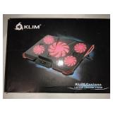 KLIM Cyclone Laptop Cooling Pad - 5 Fans Cooler - No More Overheating - Increase Your PC Performance and Life Expectancy - Ventilated Support for Laptop - Gaming Stand to Reduce Heating (Red)