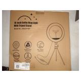 WAULNPEKQ 10" Selfie Ring Light with Tripod Stand & Phone Holder, Dimmable Desk LED Makeup Ring Light for Live Streaming/Zoom Meetings/YouTube Video/Volg, Compatible with Smart Phones