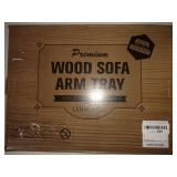 Lenue Bamboo Sofa Arm Tray - Small Tv Side Table For Your Couch