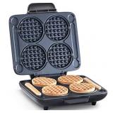 Dash Multi Mini Waffle Maker: Four Mini Waffles, Perfect for Families and Individuals, 4 Inch Dual Non-stick Surfaces with Quick Release & Easy Clean - Graphite