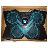 LIANGSTAR Laptop Cooling Pad, Gaming Laptop Cooler Stand with 4 Silent Big Fans for Notebook, Stable Cooling Pad for Laptop, 2 USB Powered Fan Compatible up to 17â, Control Fan Speed for PC, 2020