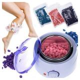 Xjaocaj Professional Hair Removal Wax Warmer Heater 500cc Waxing Kit Beans
