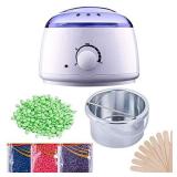 Xjaocaj Professional Hair Removal Wax Warmer Heater 500cc Waxing Kit Beans