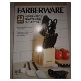 Farberware 22-piece Never Needs Sharpening Knife and Kitchen Tool Set
