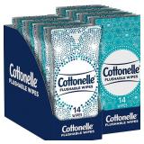 Cottonelle Flushable Wipes 24 On-The-Go Travel Packs 2 Trays of 12 336 Total ...