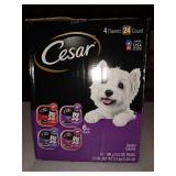 (24 Pack) CESAR Soft Wet Dog Food Classic Loaf in Sauce Beef Recipe, Filet Mignon, Grilled Chicken and Porterhouse Steak Variety Pack, 3.5 oz. Easy Peel Trays