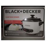 BLACK+DECKER 3-Cup Electric Rice Cooker with Keep-Warm Function, White, RC503