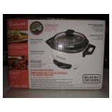 BLACK+DECKER 3-Cup Electric Rice Cooker with Keep-Warm Function, White, RC503