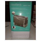 West Bend 77224 QuikServe Slide Through Wide-Slot Toaster with Cool Touch Exterior & Removable Crumb Tray, 2-Slice, Black