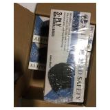 TCP Global Salon World Safety - Black Face Masks 3 Boxes (150 Masks) Breathable Disposable 3-Ply Protective with Nose Clip and Ear Loops