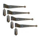 Pintle Hinge Strap for Doors and Gates Black Iron Shutter HInge Set of 4