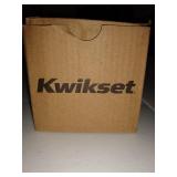 Kwikset Pismo Knob with Square Rose Single Dummy Door Knob in Iron Black