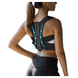 VANRORA Posture Corrector for Women and Men, Back Brace Fully Adjustable & Comfy, Support Straightener for Spine, Back, Neck, Clavicle and Shoulder, Improves Posture and Pain Relief L/XL