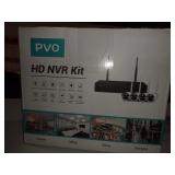 PVO Surveillance NVR Kits, 8 Channel Home Security Camera System 4PCS 1080P WiFi Security Camera Outdoor Built-in Repeater with IP66 Waterproof, Night Vision, Motion Alert, Remote Views, No Hard Disk