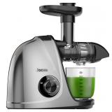 Jocuu Juicer Machines, Jocuu Slow Juicer Masticating Juicer with 2-Speed Modes, Cold Press Juicer Extractor Easy to Clean, Quiet Motor, Reverse Function, with Brush and Recipes, for Fruits and Vegtabl