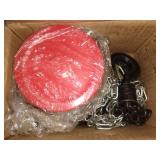 SPECSTAR 10 Feet Manual Hand Chain Block Hoist with 2 Hooks 1 Ton Capacity Red