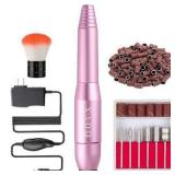 Portable Electric Nail Drill File Machine with Acrylic Nail Kit Set Professional 20000rpm Manicure Pedicure with Sanding Bands Brush for Nail Art Polygel Gel Nail Polish Tips Clippers