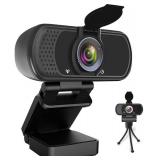 1080P HD Webcam , Live Streaming Web Camera with Stereo Microphone,Laptop or Desktop Computer USB Webcam with 110 Degree Wide Angle , N5 Webcam for Video Calling, Recording, Conferencing, Streaming, G