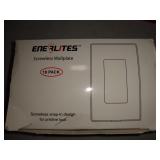 ENERLITES Screwless Decorator Wall Plates Child Safe Outlet Covers, Size 1-Gang 4.68" H x 2.93" L, Polycarbonate Thermoplastic, SI8831-W-10PCS, White (10 Pack)