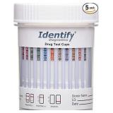 5 Pack Identify Diagnostics 12 Panel Drug Test Cup with BUP - Testing Instantly for 12 Different Drugs THC, COC, OXY, MDMA, BUP, MOP, AMP, BAR, BZO, MET, MTD, PCP ID-CP12-BUP (5)