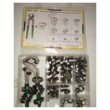 MIAHART 120Pcs Stainless Steel Single Ear Hose Clamps with Ear Clamp Pincer 10 Sizes 304 Stepless Crimp Clamps for Securing PEX Tubing Pipe Hose and Automotive Use with Storage Box 1/4 inch-1 1/8 inch