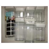 Airtight Food Storage Containers, Vtopmart 7 Pieces BPA Free Plastic Cereal Containers with Easy Lock Lids, for Kitchen Pantry Organization and Storage, Include 24 Labels