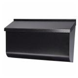 Gibraltar Mailboxes Woodlands Medium, Horizontal, Steel, Wall Mount Mailbox, Black, L4009WB0