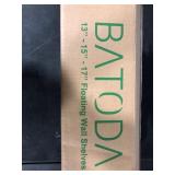 BATODA 3pcs (13â â 15â â 17â) Floating Shelves Wall Mounted with Invisible Brackets âWhite Floating Shelves Small - Rustic Acacia Wood Wall Storage Shelf for Bedroom, Liv