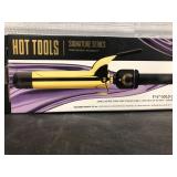 HOT TOOLS Signature Series Gold 1-1/4" Curling Iron, Black