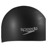 Speedo Silicone Long Hair Swim Cap (Black)