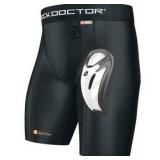 Shock Doctor Compression Shorts w/BioCup (Black)