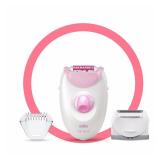 Braun Silk-epil 3 3-270, Epilator for Women for Long-Lasting Hair Removal, White/Pink