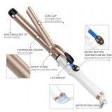 Hoson 1 Inch Curling Iron Professional Ceramic Tourmaline Coating Barrel Hair Curler, LCD Display with 9 Heat Setting(225Â°F to 450Â°F for All Hair Types, Glove Include)