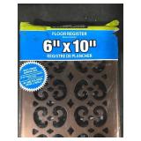 Decor Grates SPH610-RB Scroll Floor Register, 6-Inch by 10-Inch, Rubbed Bronze