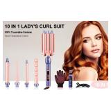 Crimping Iron for Hair/ Beach Waves Curling Iron/ 3 Barrel Hair Waver/ Wavy Hair Iron/ Wave Wand/ Curly Irons for Hair/ Three Barrel Curling Iron/ Wand Hair Curler/ Hair Iron Curler