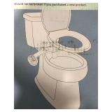 Luxe - Neo 180 Non-Electric Self-Cleaning Nozzle Universal Fit Bidet Toilet Attachment - White