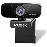 2020 NexiGo 1080P HD Webcam with Built-in Microphone, Widescreen USB HD Web Camera for Zoom Meeting YouTube Skype FaceTime Hangouts, PC/Mac/Laptop/Desktop, Video Calling Recording Conferencing
