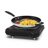 Elite Gourmet - Electric Single Cast Burner - Black
